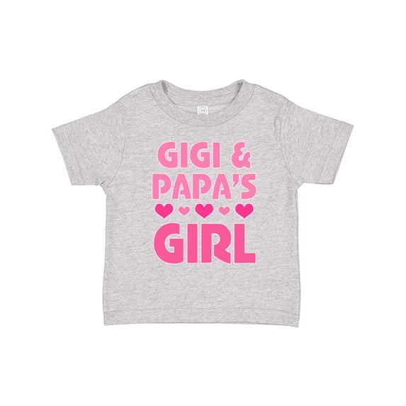 Inktastic Gigi and Papa Girl Cute Granddaughter Girls Toddler T-Shirt