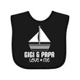thumbnail image 1 of Inktastic Gigi and Papa Love Me Boys Grandson Boys Baby Bib, 1 of 4