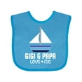 thumbnail image 1 of Inktastic Gigi and Papa Love Me Boys Grandson Boys Baby Bib, 1 of 4