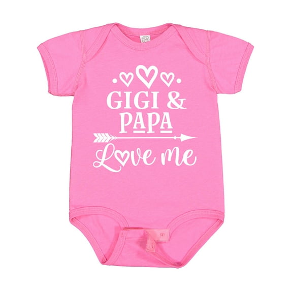 Inktastic Gigi and Papa Love Me Boys or Girls Baby Bodysuit