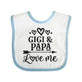 thumbnail image 1 of Inktastic Gigi and Papa Love Me Girls Baby Bib, 1 of 4