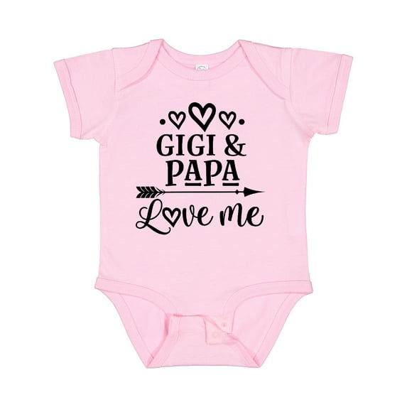 Inktastic Gigi and Papa Love Me Girls Baby Bodysuit