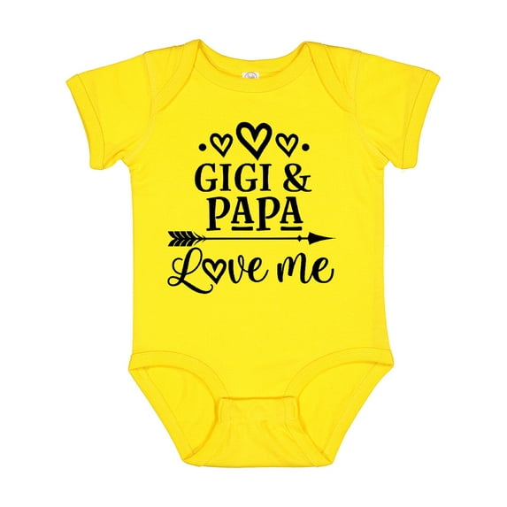 Inktastic Gigi and Papa Love Me Girls Baby Bodysuit