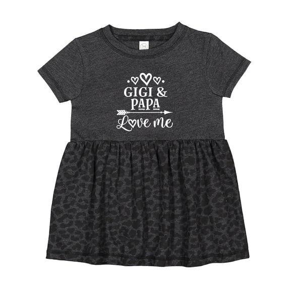 Inktastic Gigi and Papa Love Me Girls Baby Dress