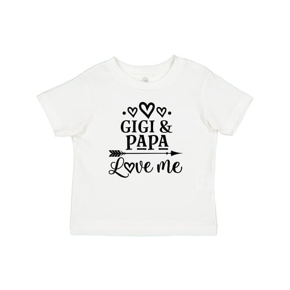 Inktastic Gigi and Papa Love Me Girls Baby T-Shirt