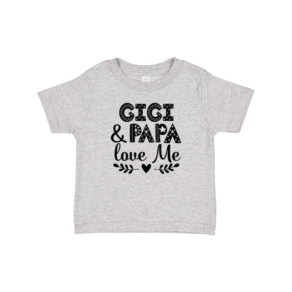 Inktastic Gigi and Papa Love Me Grandbaby Boys or Girls Baby T-Shirt