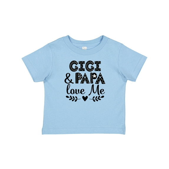 Inktastic Gigi and Papa Love Me Grandbaby Boys or Girls Baby T-Shirt