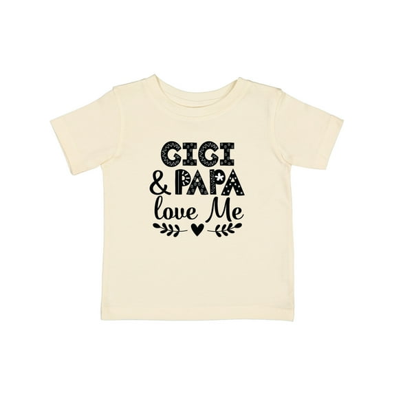 Inktastic Gigi and Papa Love Me Grandbaby Boys or Girls Baby T-Shirt