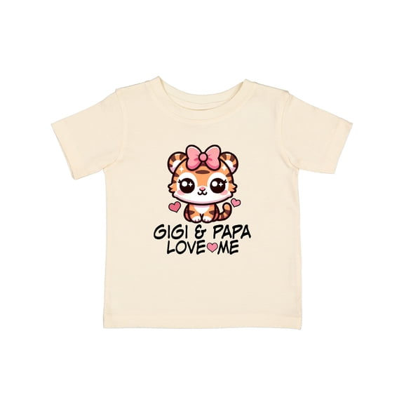 Inktastic Gigi and Papa Love Me Granddaughter Girls Baby T-Shirt