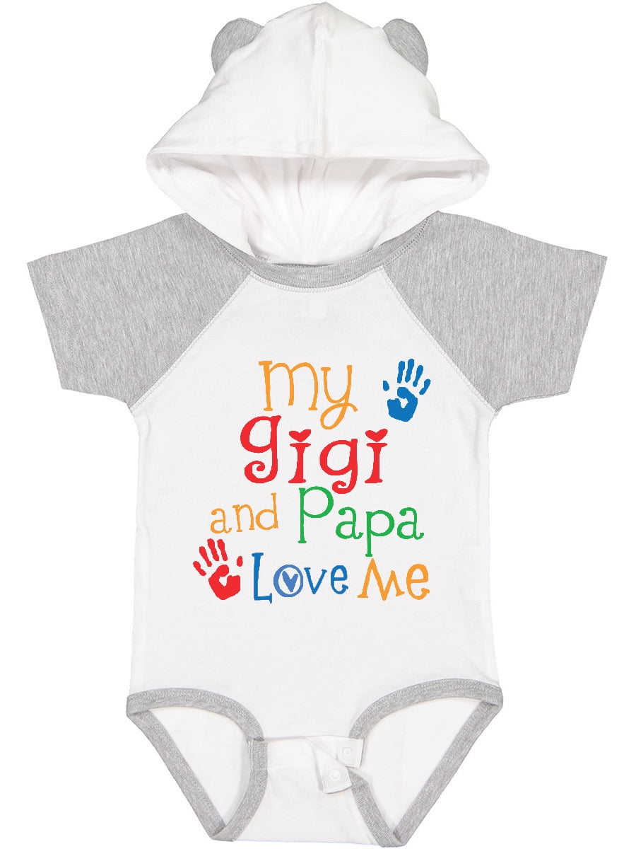 Inktastic Gigi and Papa Love Me Grandkids Boys or Girls Baby Bodysuit