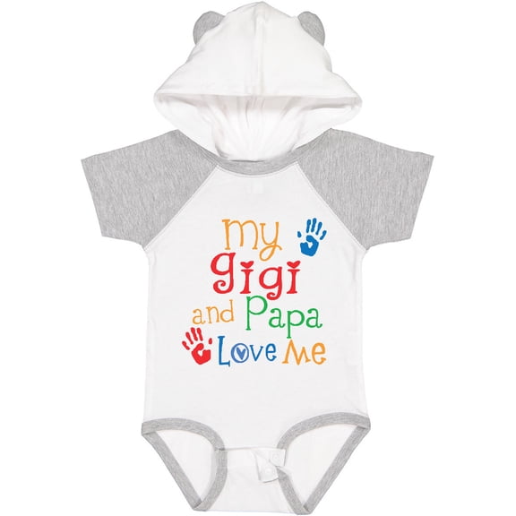 Inktastic Gigi and Papa Love Me Grandkids Boys or Girls Baby Bodysuit