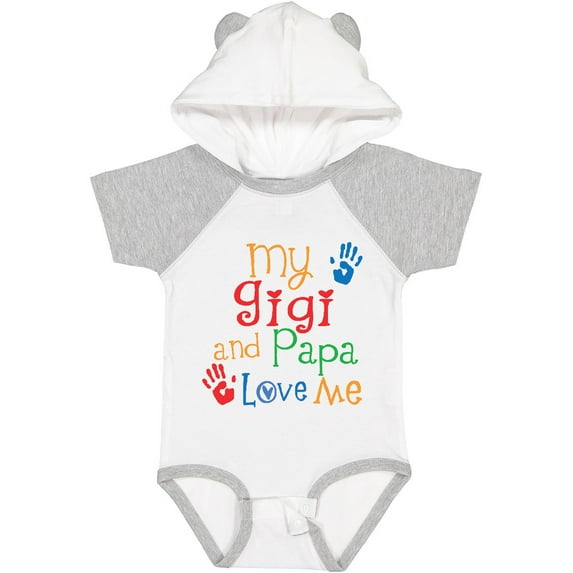 Inktastic Gigi and Papa Love Me Grandkids Boys or Girls Baby Bodysuit