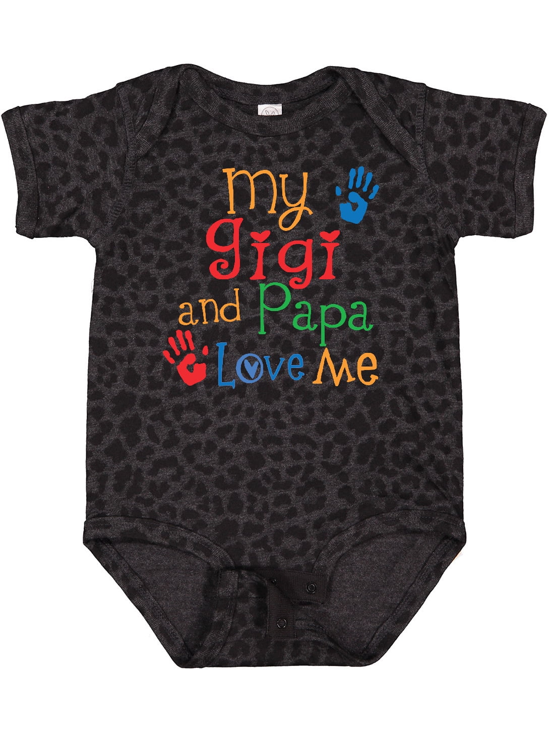 Inktastic Gigi and Papa Love Me Grandkids Boys or Girls Baby Bodysuit