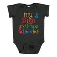 thumbnail image 1 of Inktastic Gigi and Papa Love Me Grandkids Boys or Girls Baby Bodysuit, 1 of 5