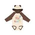 thumbnail image 1 of Inktastic Gigi and Papa Love Me Grandkids Boys or Girls Long Sleeve Baby Bodysuit, 1 of 5