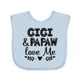 thumbnail image 1 of Inktastic Gigi and Papaw Love Me Boys or Girls Baby Bib, 1 of 4