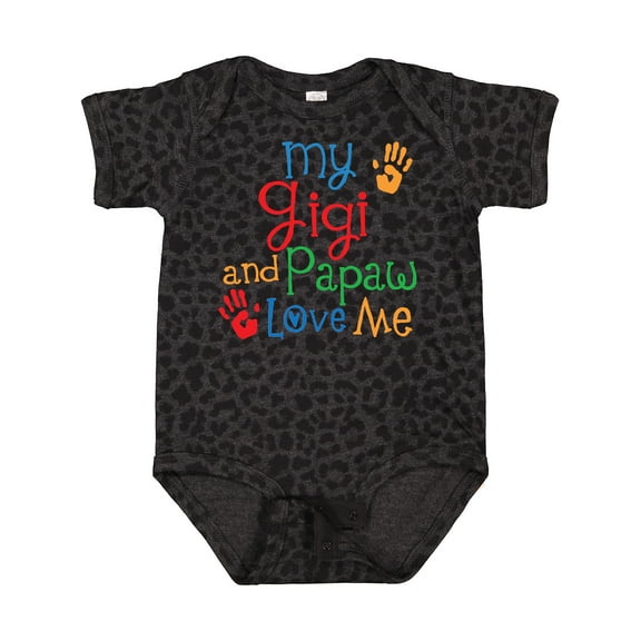 Inktastic Gigi and Papaw Love Me Grandchild Boys or Girls Baby Bodysuit