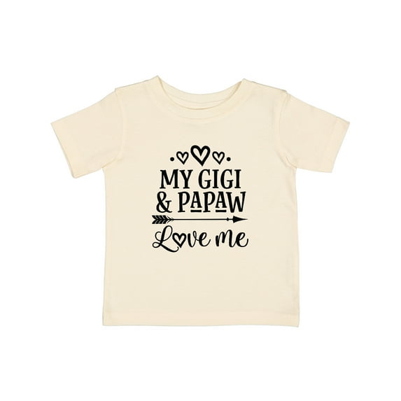 Inktastic Gigi and Papaw Love Me Granddaughter Girls Baby T-Shirt