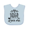 thumbnail image 1 of Inktastic Gigi and Pappy Love Me Girls Baby Bib, 1 of 4