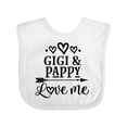 thumbnail image 1 of Inktastic Gigi and Pappy Love Me Girls Baby Bib, 1 of 4