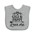 thumbnail image 1 of Inktastic Gigi and Pappy Love Me Girls Baby Bib, 1 of 4