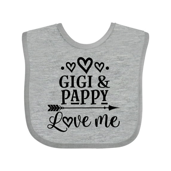 Inktastic Gigi and Pappy Love Me Girls Baby Bib