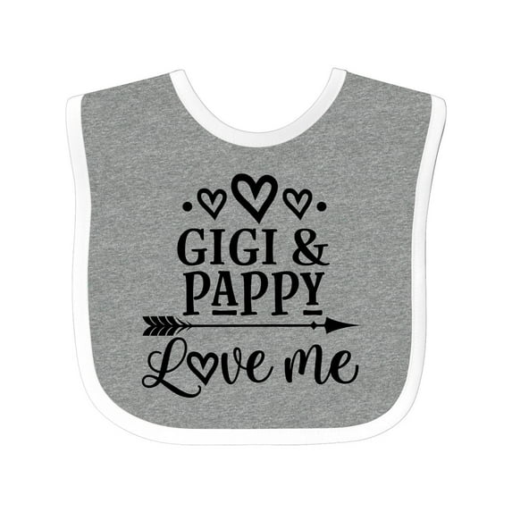 Inktastic Gigi and Pappy Love Me Girls Baby Bib