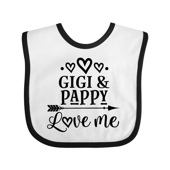 Inktastic Gigi and Pappy Love Me Girls Baby Bib