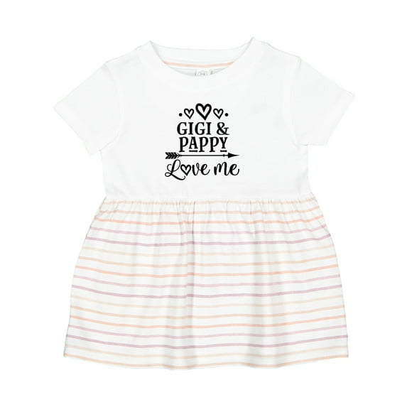Inktastic Gigi and Pappy Love Me Girls Baby Dress