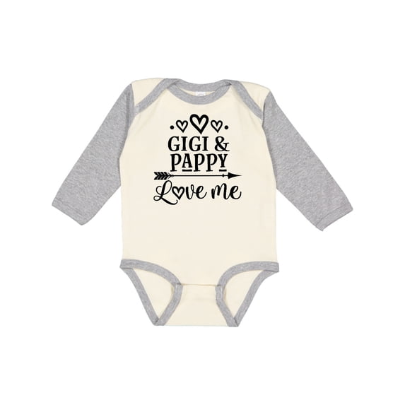 Inktastic Gigi and Pappy Love Me Girls Long Sleeve Baby Bodysuit