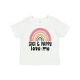 thumbnail image 1 of Inktastic Gigi and Pappy Love Me Grandchild Rainbow Girls Toddler T-Shirt, 1 of 5