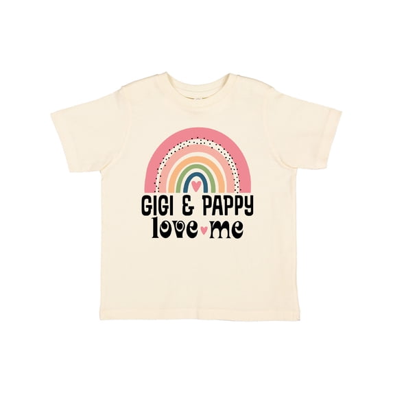 Inktastic Gigi and Pappy Love Me Grandchild Rainbow Girls Toddler T-Shirt