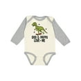 thumbnail image 1 of Inktastic Gigi and Pappy Love Me Grandson Boys Long Sleeve Baby Bodysuit, 1 of 5