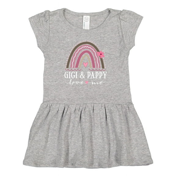 Inktastic Gigi and Pappy Love Me Rainbow Girls Baby Dress