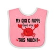 thumbnail image 1 of Inktastic Gigi and Pappy Love Me This Much Boys or Girls Baby Bib, 1 of 4