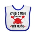 thumbnail image 1 of Inktastic Gigi and Pappy Love Me This Much Boys or Girls Baby Bib, 1 of 4