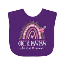 Inktastic Gigi and Pawpaw Grandchild Rainbow Girls Baby Bib