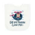 thumbnail image 1 of Inktastic Gigi and Pawpaw Love Me Newborn Bib, 1 of 3