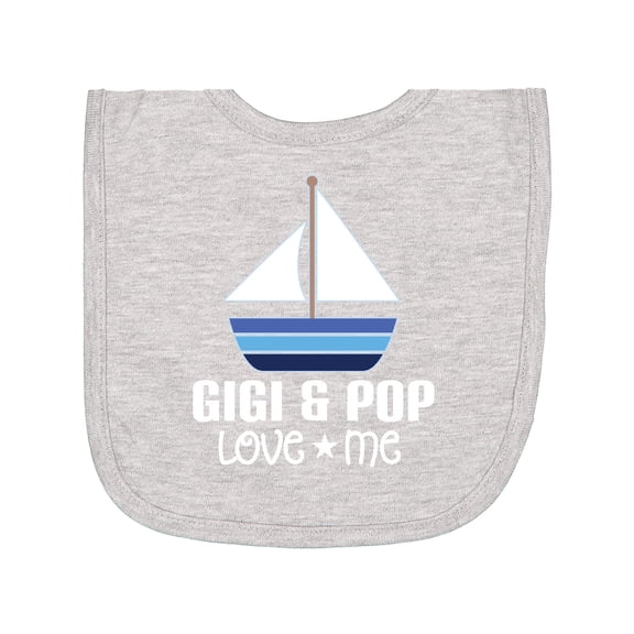 Inktastic Gigi and Pop Grandchild Sailing Newborn Bib