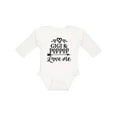 thumbnail image 1 of Inktastic Gigi and Poppop Love Me Girls Long Sleeve Baby Bodysuit, 1 of 5