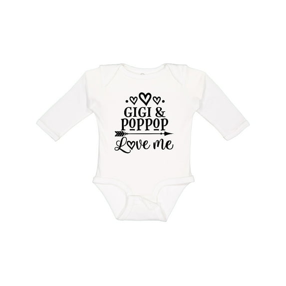 Inktastic Gigi and Poppop Love Me Girls Long Sleeve Baby Bodysuit