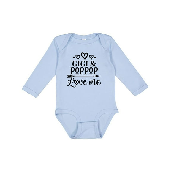 Inktastic Gigi and Poppop Love Me Girls Long Sleeve Baby Bodysuit
