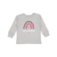 thumbnail image 1 of Inktastic Gigi and Poppop Love Me Rainbow Girls Long Sleeve Toddler T-Shirt, 1 of 5