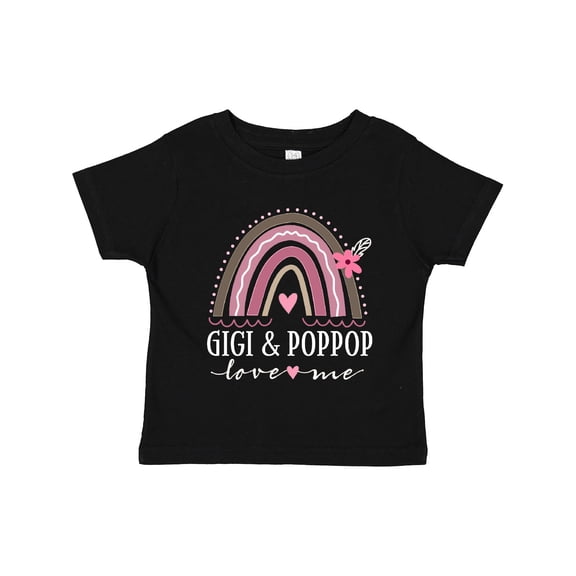 Inktastic Gigi and Poppop Love Me Rainbow Girls Toddler T-Shirt