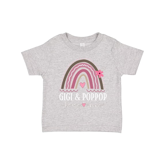 Inktastic Gigi and Poppop Love Me Rainbow Girls Toddler T-Shirt