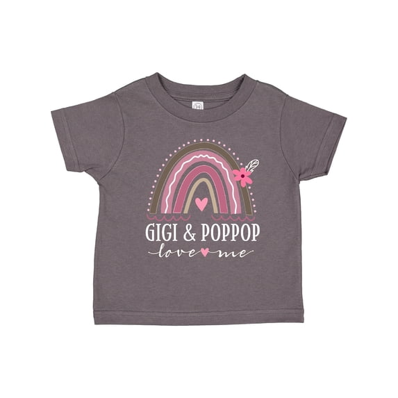 Inktastic Gigi and Poppop Love Me Rainbow Girls Toddler T-Shirt