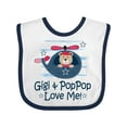 thumbnail image 1 of Inktastic Gigi and Poppop Love Me Boys Baby Bib, 1 of 4