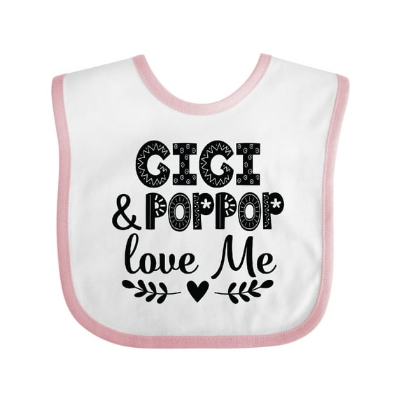 Inktastic Gigi and Poppop Love Me Boys or Girls Baby Bib