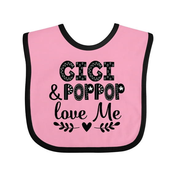 Inktastic Gigi and Poppop Love Me Boys or Girls Baby Bib