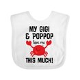 thumbnail image 1 of Inktastic Gigi and Poppop Love Me Crab Boys or Girls Baby Bib, 1 of 4